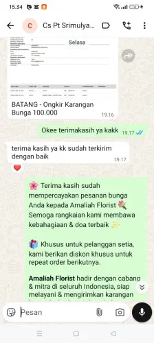 Testimonial Papan Bunga subang
