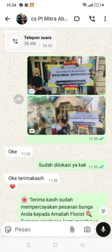 Testimonial Papan Bunga subang