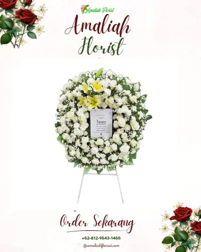 Krans Bunga Duka Cita subang